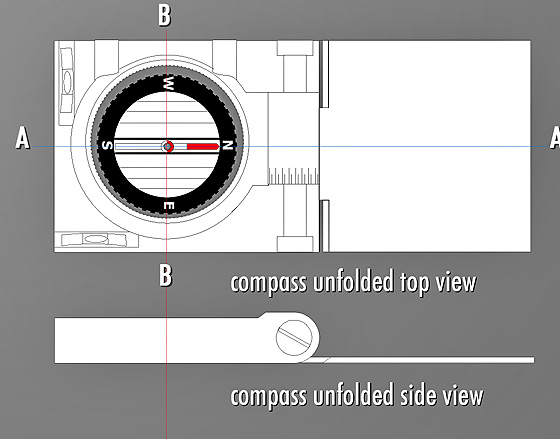 drawings- The VUA geological compass